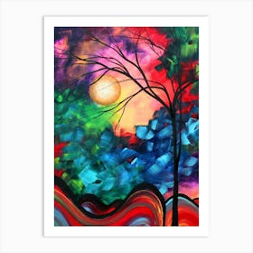 Abstract Tree Painting Art Print