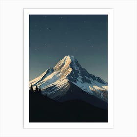 Snowy Mountain Art Print