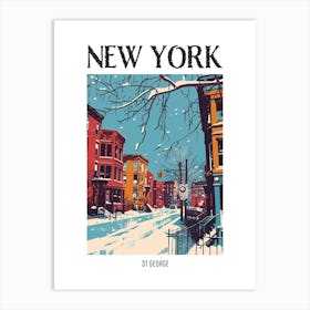 St George New York Colourful Silkscreen Illustration 4 Poster Art Print