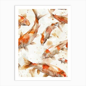 Watercolor Koi 04 Art Print