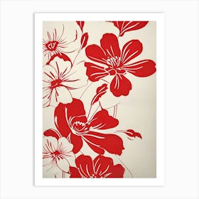 Red Flowers 5 Art Print