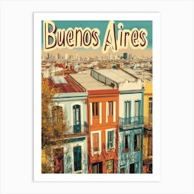 Aihrgdesign A Classic 1960s Travel Poster For Buenos Aires 1 Art Print