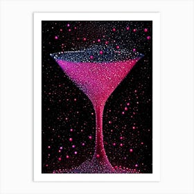 Cosmopolitan Pointillism 2 Cocktail Poster Art Print