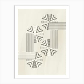 Abstract Mid Century 8 Art Print