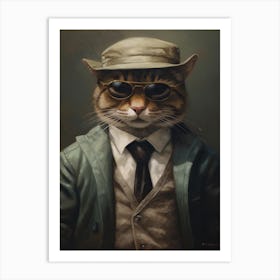 Gangster Cat Serengeti 2 Art Print