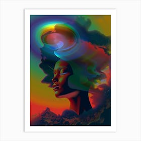 Psychedelic artwork print, "Cool Survival" Art Print