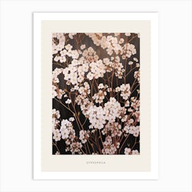 Flower Illustration Gypsophila Babys Breath 3 Poster Art Print