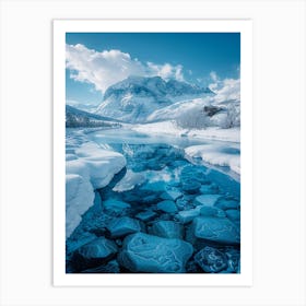 Ice River In Norway Art Print