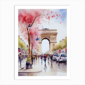 Champs-Elysées Avenue. Paris. The atmosphere and manifestations of spring. 9 Art Print