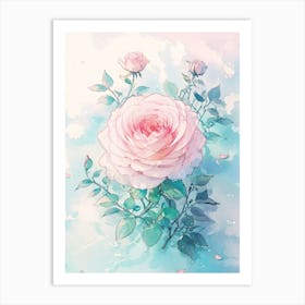 Pink Roses Art Print