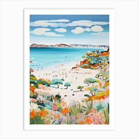 Esperance Beach, Australia, Matisse And Rousseau Style 1 Art Print