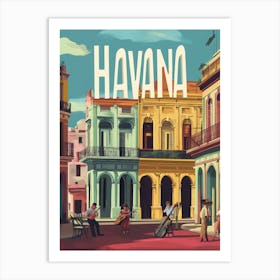 Aihrgdesign A Classic 1960s Travel Poster For Havana Art Print