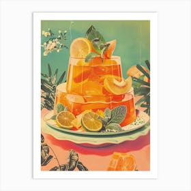 Orange Jelly Retro Collage 3 Art Print