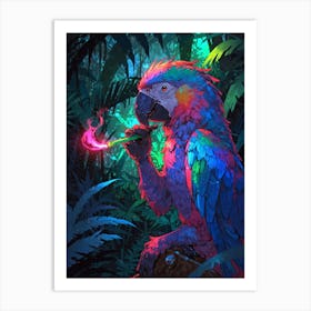 Parrot In The Jungle Art Print