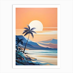 Sunset At The Beach 40 Art Print