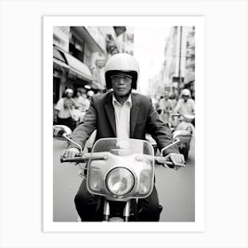 Ho Chi Minh City, Vietnam, Black And White Old Photo 4 Art Print