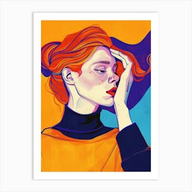 Girl With Red Hair 9 Art Print