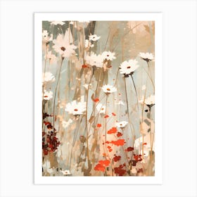 Wildflowers Abstract, Floral Art 2 Art Print