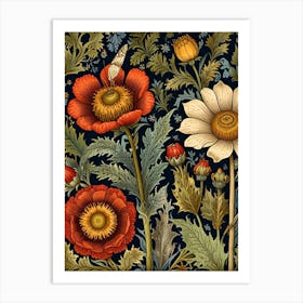 William Morris Poppies 1 Art Print