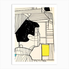 Man In A House Art Print