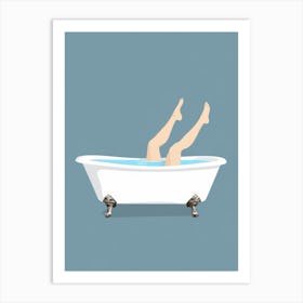 Person In A Bathtub 1 Art Print