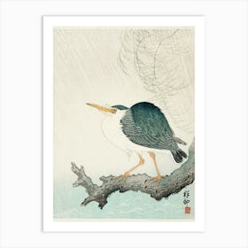 Quack On Tree Stump (1900 1936), Ohara Koson Art Print