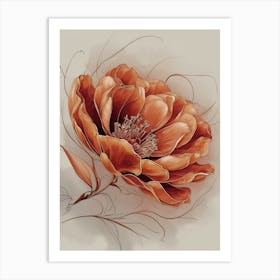 Orange Flower 2 Art Print