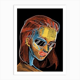 Portrait Of A Woman Modern Art Print