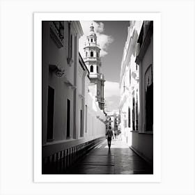 Cadiz, Spain, Black And White Analogue Photography 8 Art Print