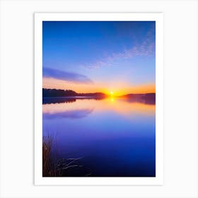 Sunrise Over Lake Waterscape Photography 2 Art Print