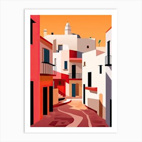 Algarve, Portugal, Bold Outlines 1 Art Print