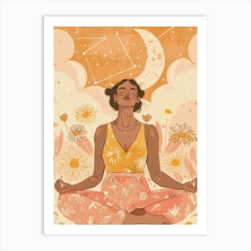 Natural women brown Art Print