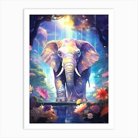 Elephant In The Forest 3 Art Print