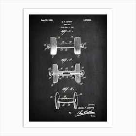 Dumb Bell Patent Print Dumb Bells Patent Dumbbell Gym Wall Art Exercise Equipment Gym Art Fitness Gear Patent Print Se9441 Art Print