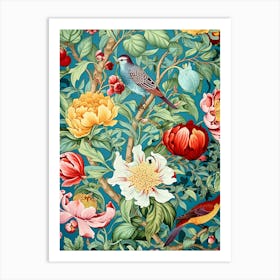 Floral Wallpaper 351 Art Print