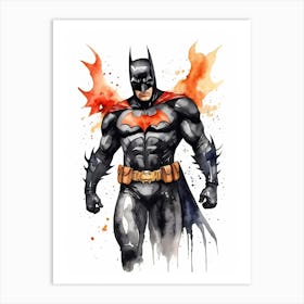 Batman Watercolor Painting (1) Art Print