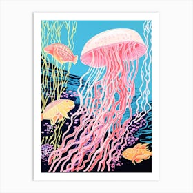 Cute Jelly Fish Illustration 1 Art Print