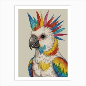 Rainbow Parrot 3 Art Print