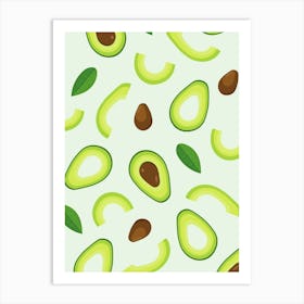 Avocado Pattern Art Print