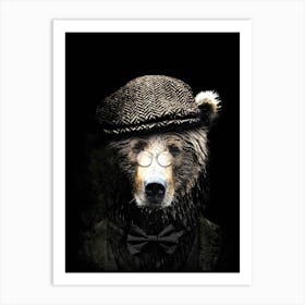 Bear In Glasses Art Print