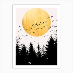 Birds In The Sky Art Print