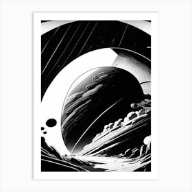 Gravity Assist Noir Comic Space Art Print