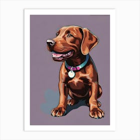 Chocolate Labrador Retriever Puppy 2 Art Print