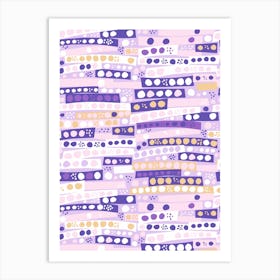 Stripe Dots Art Print