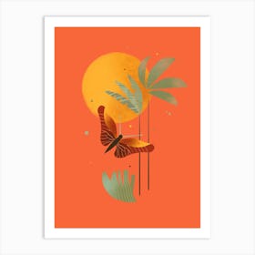 Butterfly In The Sun Art Print