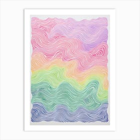 Abstract Landscape Risograph Style 13 Art Print