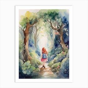 Little Girl In The Forest Art Print