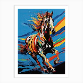 A Horse Painting In The Style Of Decalcomania 1 Art Print