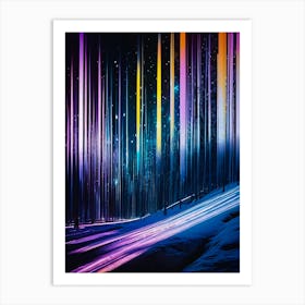 Chromatic Forest Illustrative Abstract Art Print