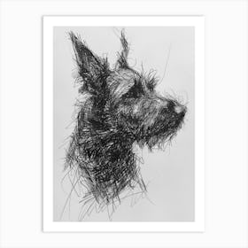  Belgian Laekenois Dog Line Sketch 1 Art Print